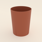 Utensil Crock in Matte Terracotta PLA, 3D render on a plain background