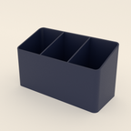 Remote Control Caddy in Matte Navy PLA, 3D render on a plain background