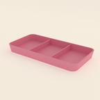 Vanity Organizer Tray in Matte Pink PLA, 3D render on a plain background