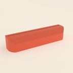 Wave Photo & Postcard Stand in Matte Coral PLA, 3D render on a plain background