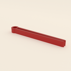 Chip Bag Clip in Bright Red PETG, 3D render on a plain background