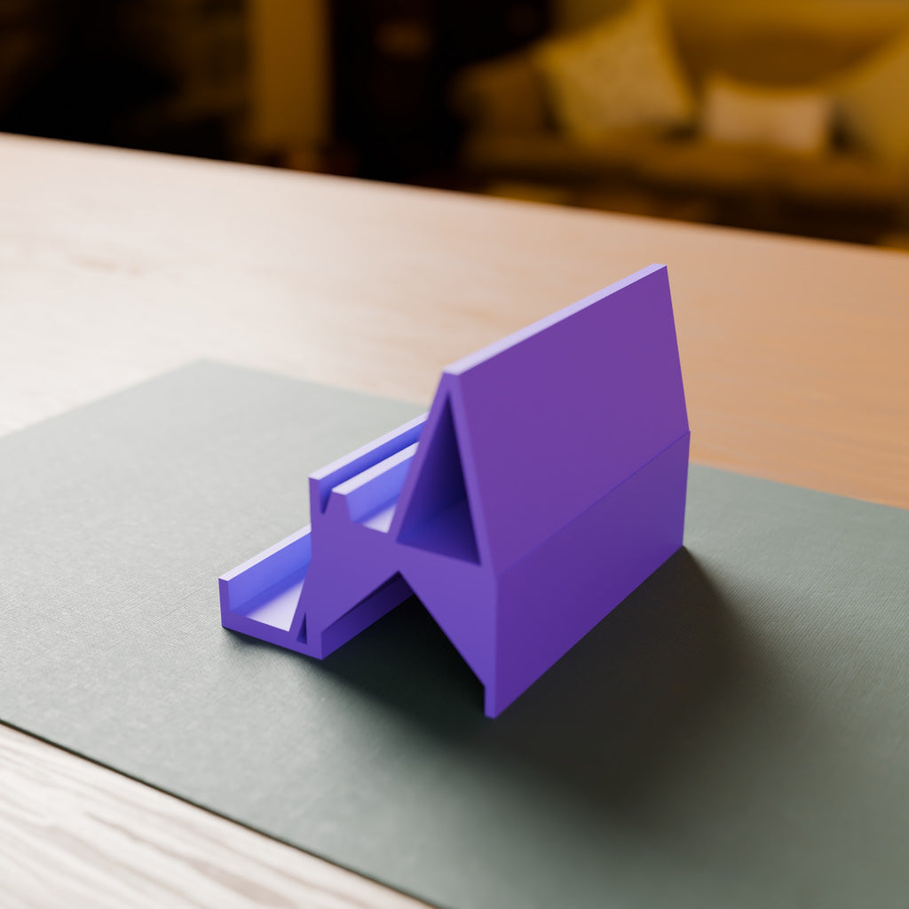 Two-Tier Controller Stand in Bright Purple PLA, on a game mat