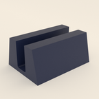 Vertical Laptop Stand in Matte Navy PLA, 3D render on a plain background